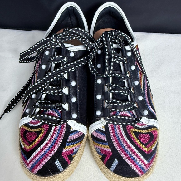 Clée‎ Colorful Platform Sneakers Womens 8 Multicolor Boho Spring Hippie - Picture 2 of 11